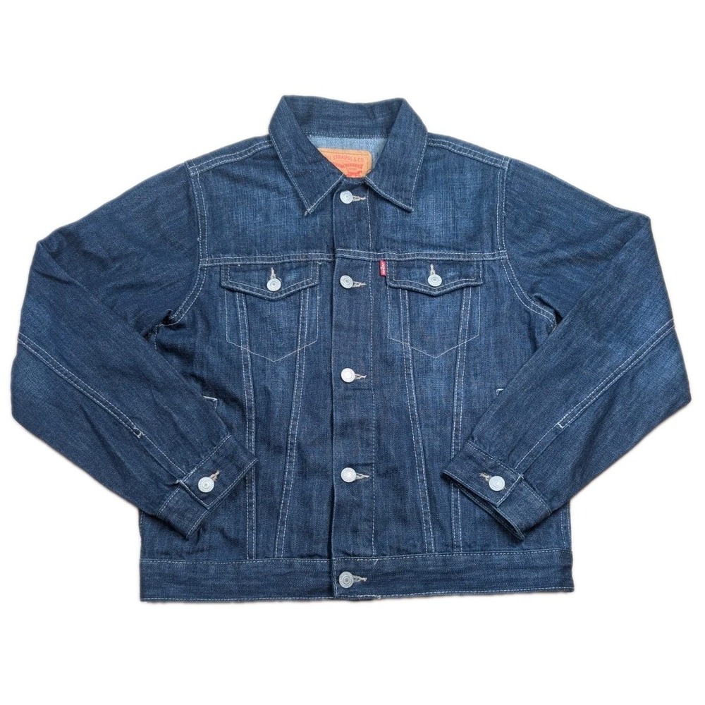 Levi's Denim Trucker Jacket Youth Size Large 12-13 Yrs Blue Classic Jean Jacket